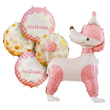 Cute Dog 5 in 1 Foil Balloon - Pink