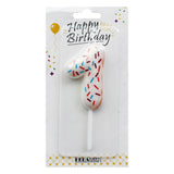 Donut Shape Number Candle [Colors - Blue,Pink,White] - Available in Digits 0 - 9