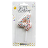 Donut Print Wax Number Cake Candle, Digits 0-9, 4 / White / 4 / Pink / 4 / Blue