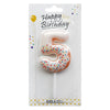 Donut Shape Number Candle [Colors - Blue,Pink,White] - Available in Digits 0 - 9