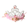 FLOWERS WITH BEADS SILVER CROWN-funzoop-thepartyshop