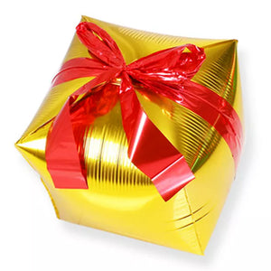 Gift Box Cube Foil Balloon [Assorted Colors] - Uninflated - FUNZOOP