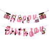 Girl's Happy Birthday Make-up Kit Decorative Wall Banner-funzoop-thepartyshop