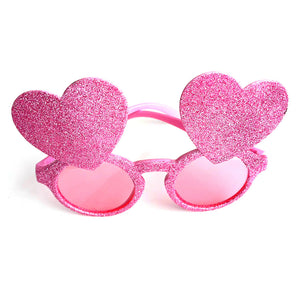 Glitter Pink Heart Party Goggles-funzoop-thepartyshop