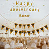 Happy Anniversary Flags Wall Banner - Golden-funzoop-thepartyshop