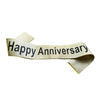 Happy Anniversary Glitter Print Satin Party Sash