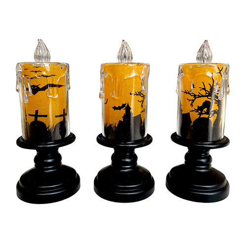 Halloween LED Candle with Stand - 1 Pc