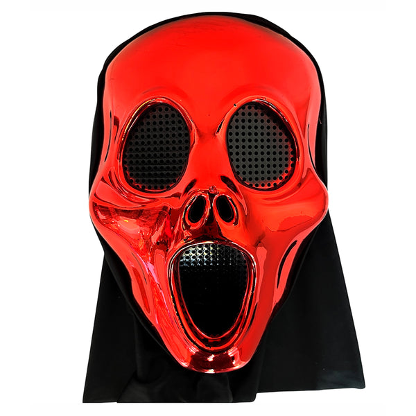 Halloween Plastic Scream Ghost Mask - Red & Gold Options