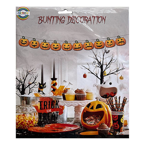 Halloween Pumpkin Paper Wall Banner - Orange