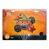 Halloween Pumpkin Trick-o-Treat 5-in-1 Foil Balloons Set [Available in both Helium and Non-Helium Option]