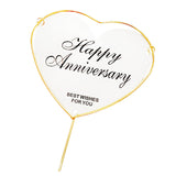 Happy Anniversary Metal Cake Topper - Assorted Colors (1Pcs)