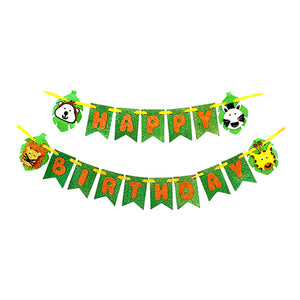 Happy Birthday Animals Theme EVA Banner-funzoop-thepartyshop