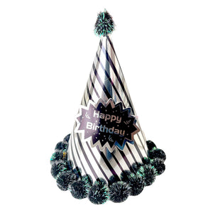 Happy Birthday Chevron Pom Pom Cap-Funzoop