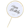 Happy Birthday Metal Cake Topper - Assorted Colors (1Pcs)