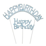 marble stone print happy birthday cake topper elegant cake decoration for birthday party Funzoop - The Party Shop