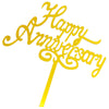 Happy Anniversary Acrylic Cake Topper - Assorted (1 Pcs)