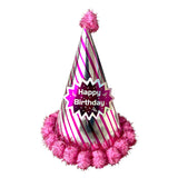 Happy Birthday chevron Pom Pom Cap Funzoop