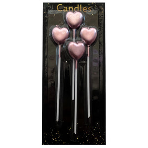 Heart Shaped Cake Candles 4 Pcs-funzoop-thepartyshop