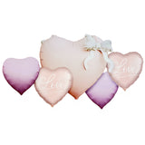 Heart Shaped 5 in 1 Foil Balloons Set