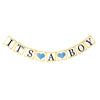 It's A Boy Black/Golden Paper Banner-funzoop-thepartyshop