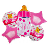 It's A Girl 5 in 1 Foil Balloons Set