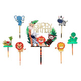 JUNGLE THEME BIRTHDAY CAKE TOPPER SETfunzoop-thepartyshop