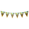 Jungle safari birthday wall banner hanging decoration featuring animal-themed artwork for kids party backdrop from Funzoop The Party Shop