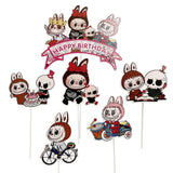 labubu doll birthday cake topper set cartoon cake decoration for kids birthday party Funzoop - The Party Shop