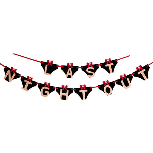 Last Night Out Paper Bachelorette Party Wall Banner