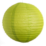 14" Round Paper Lanterns [1 Nos] - Available in 8 Colors: Blue/ Pink/ Green/ Yellow/ Red/ White/ Light Green/ Orange