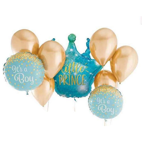Little Prince It's a BOY 9 in 1 Balloons Bouquet Set - FUNZOOP
