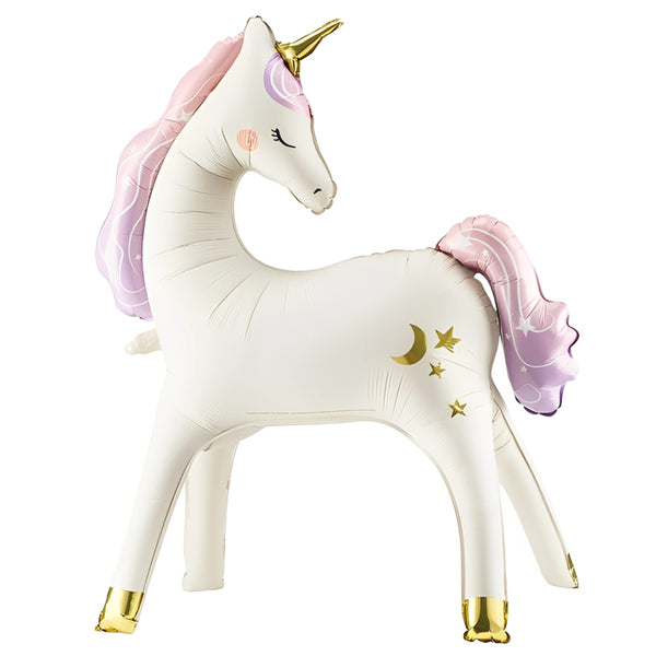 Lovely Unicorn Standing Shape Foil Balloon