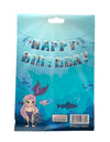 Mermaid Paper Happy Birthday Party Wall Banner