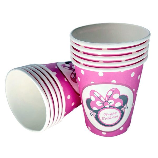 Minnie Mouse Theme Cups-funzoop-thepartyshop