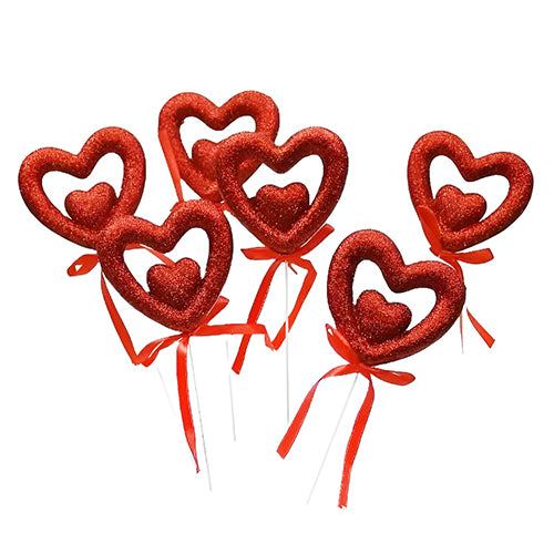 3D Styrofoam Open Heart Sticks isolated - Funzoop The Party Shop