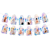 One To Twelve Months Baby Kids 1st Birthday Party Photo Banner - Assorted Colors