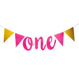 One Paper Flags Wall Banners - Pink-funzoop-thepartyshop