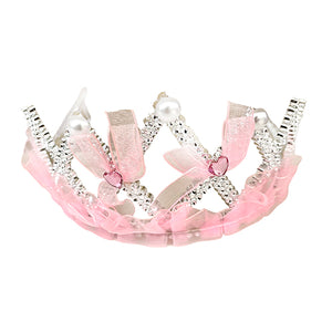 PINK RIBBON SILVER CROWN-funzoop-thepartyshop