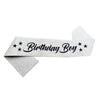 Birthday Boy Glitter Sash - Silver