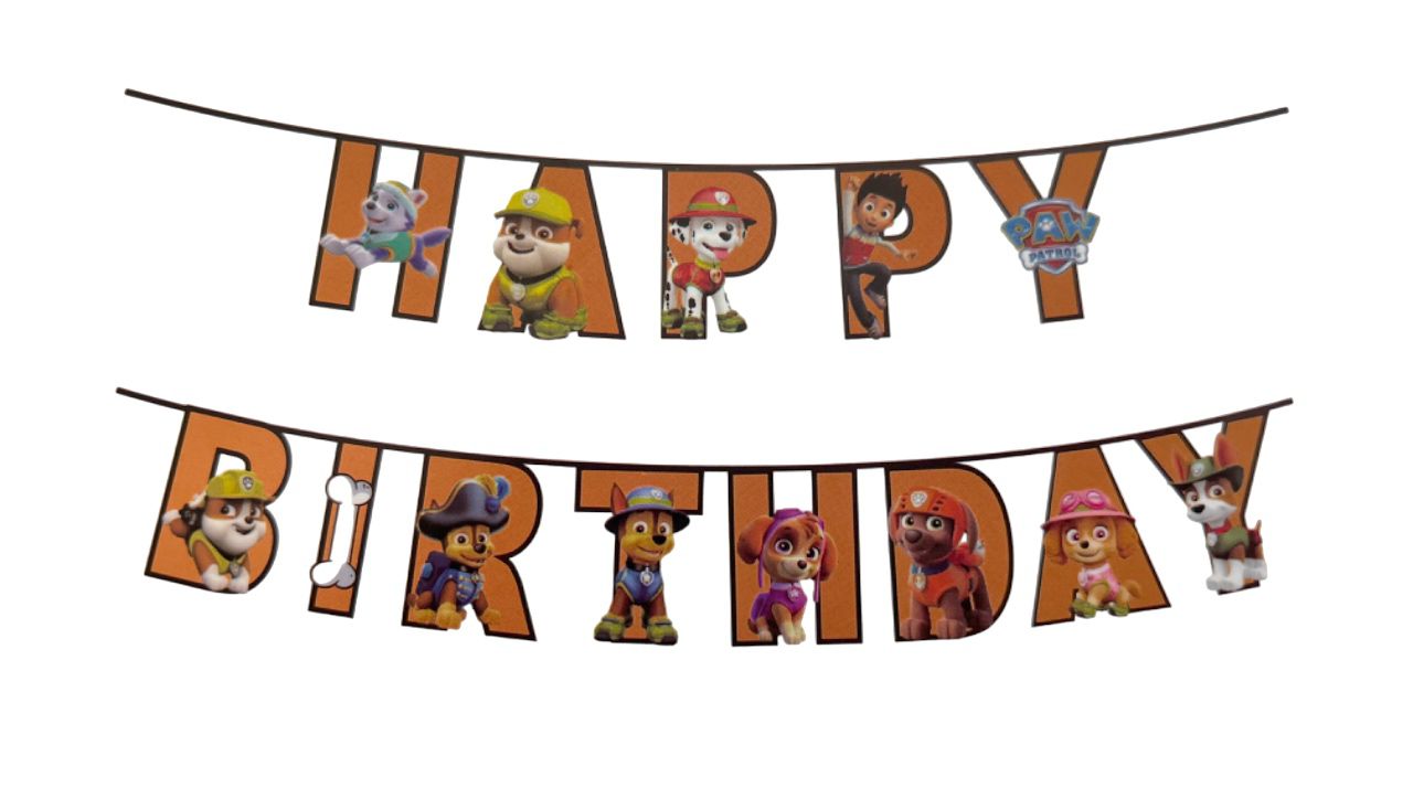 Paw Patrol Happy Birthday Banner-funzoop-thepartyshop