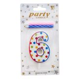 Polka Dots Number Candle - Available in Digits 0 - 9