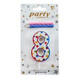 Polka Dots Number Candle - Available in Digits 0 - 9