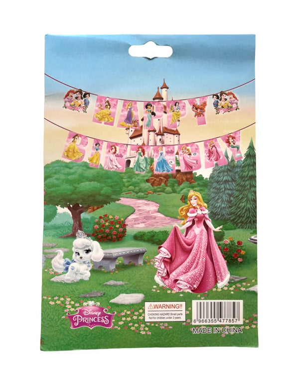 Princess Paper Birthday Theme Wall Banner - Pink