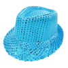 Sequin Fabric & Plastic Party Hat - 5 Colours (1 Pc)