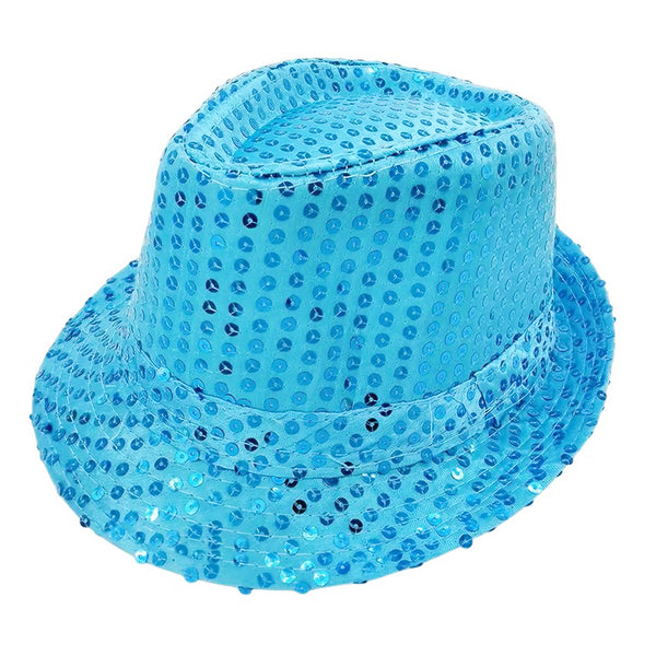 Sequin Fabric & Plastic Party Hat - 5 Colours (1 Pc)
