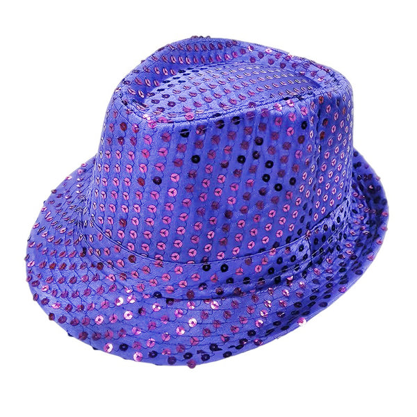 Sequin Fabric & Plastic Party Hat - 5 Colours (1 Pc)