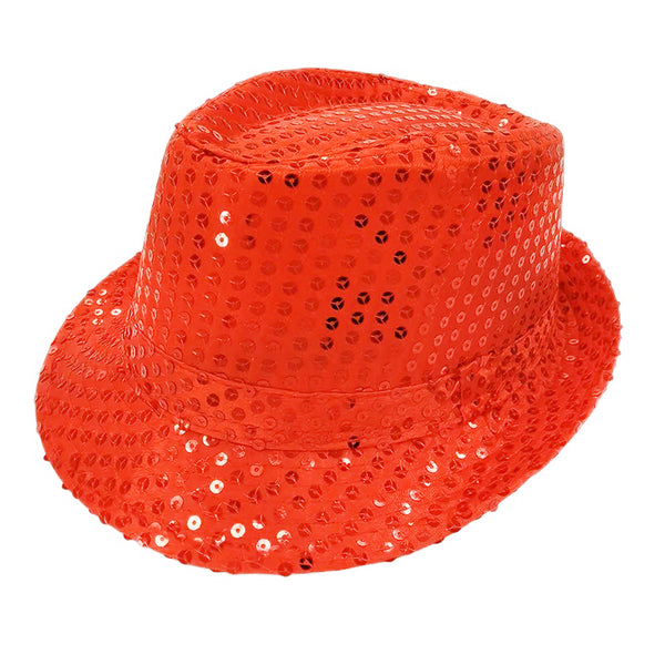Sequin Fabric & Plastic Party Hat - 5 Colours (1 Pc)
