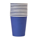 solid color blue paper cups set of 10 disposable party drinking cups for birthday tableware Funzoop