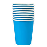 solid color light blue paper cups set of 10 disposable party drinking cups for birthday tableware Funzoop