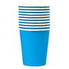 solid color light blue paper cups set of 10 disposable party drinking cups for birthday tableware Funzoop